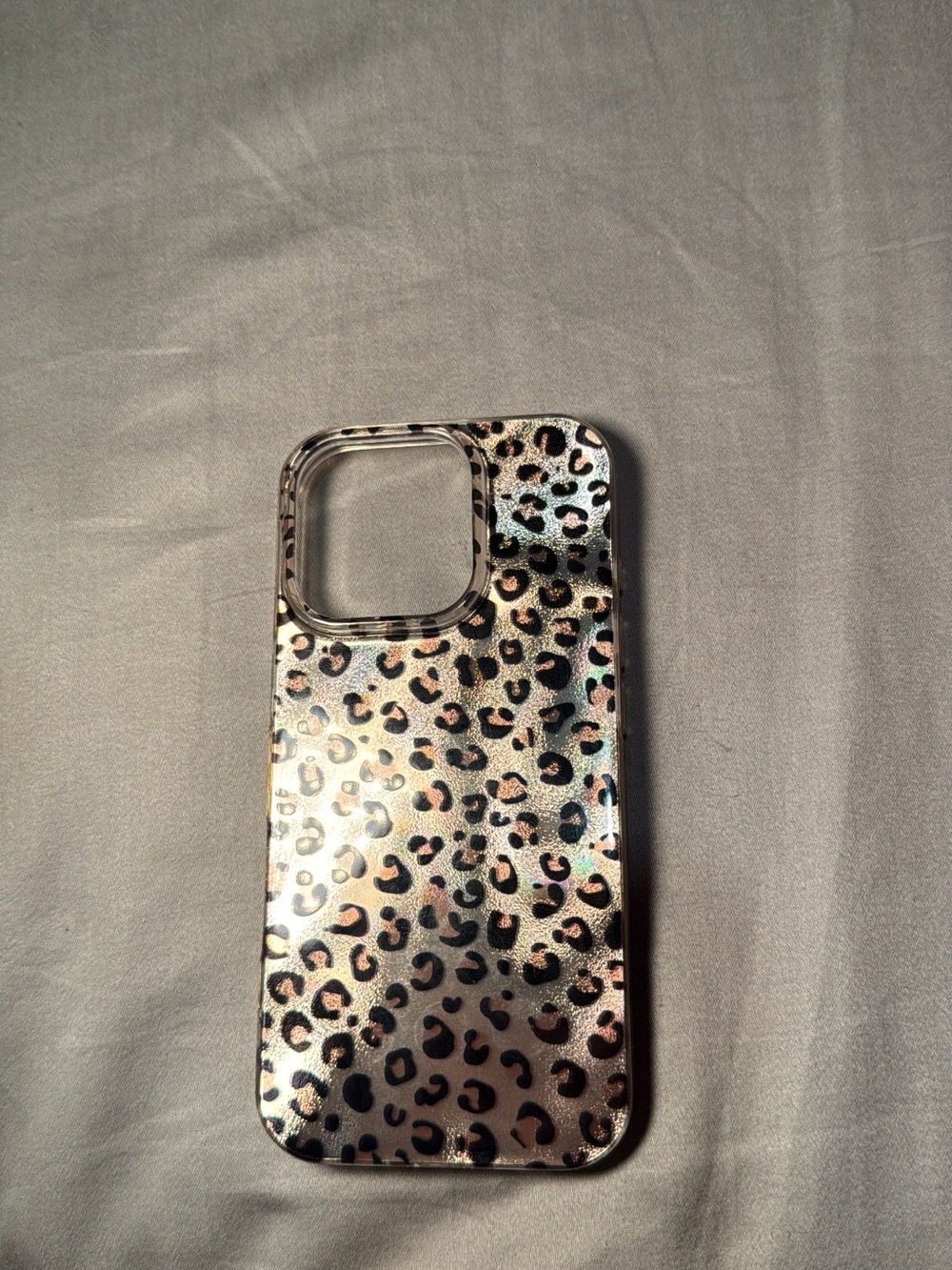 Metallic Leopard Print iPhone 16 Pro Case